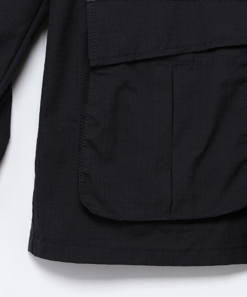 SHIPS Days(シップスデイズ)の「SHIPS Days: リップストップ ファティーグ ジャケット(ブルゾン・メンズ・オリーブ/ネイビー・MEDIUM/LARGE/SMALL)」の3枚目の写真
