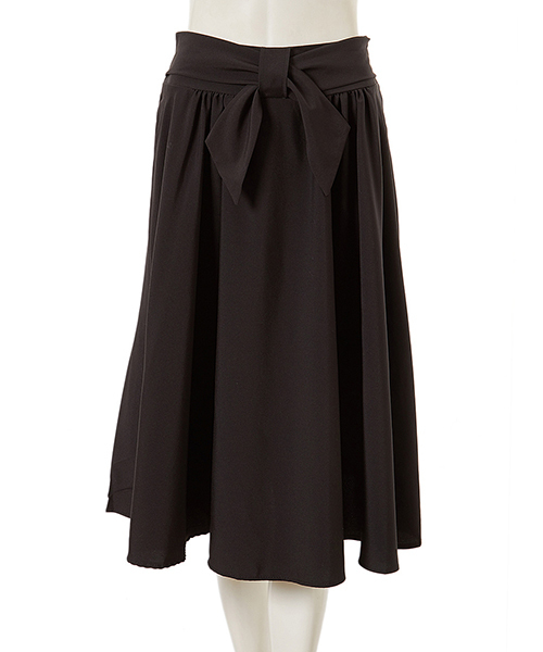 fifth（フィフス）の「フレアタックフレアスカート（スカート・レディース・ブラック/ベージュ・MEDIUM）」の2枚目の写真