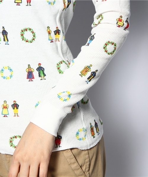 BEAMS BOY（ビームスボーイ）の「BEAMS BOY / BOYプリント サーマル（Tシャツ/カットソー・レディース・ホワイト/ライトグレー・ONE SIZE）」の6枚目の写真