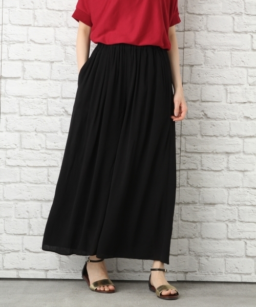 LEPSIM(レプシィム)の「レーヨンヨウリュウスカンツ 746488(その他パンツ・レディース・ホワイト/ブラック/グリーン・MEDIUM/LARGE)」の2枚目の写真