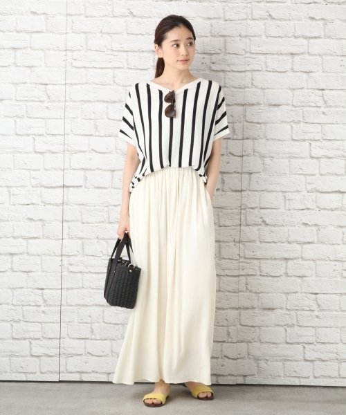 LEPSIM(レプシィム)の「レーヨンヨウリュウスカンツ 746488(その他パンツ・レディース・ホワイト/ブラック/グリーン・MEDIUM/LARGE)」の14枚目の写真