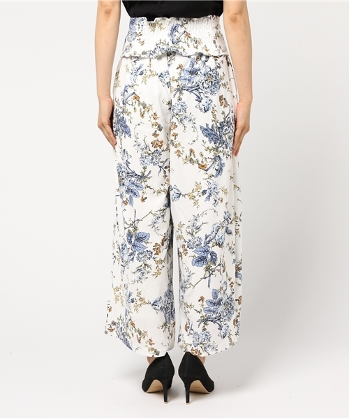 VENCEEXCHANGE（ヴァンスエクスチェンジ）の「花柄コルセット付きワイドパンツ（その他パンツ・レディース・ブラック/オフホワイト/マスタード・MEDIUM）」の6枚目の写真