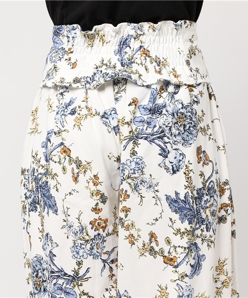 VENCEEXCHANGE（ヴァンスエクスチェンジ）の「花柄コルセット付きワイドパンツ（その他パンツ・レディース・ブラック/オフホワイト/マスタード・MEDIUM）」の8枚目の写真