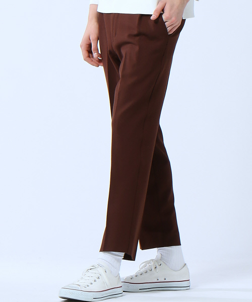 ABAHOUSE（アバハウス）の「【2WAYストレッチ素材】ウールテーパードパンツ（その他パンツ・メンズ・ブラック/ブラウン・46/48/44）」の2枚目の写真