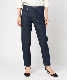 Samansa Mos2 blue | デニムテーパードパンツ(デニムパンツ)