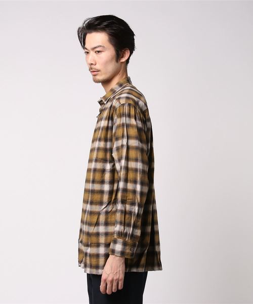 dahl'ia（ダリア）の「【別注】 ＜dahl'ia（ダリア）＞ GATHERS SHIRT BYSP/シャツ ◆（シャツ/ブラウス・メンズ・マスタード/ダークグリーン・MEDIUM/LARGE）」の10枚目の写真