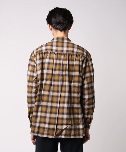 dahl'ia（ダリア）の「【別注】 ＜dahl'ia（ダリア）＞ GATHERS SHIRT BYSP/シャツ ◆（シャツ/ブラウス・メンズ・マスタード/ダークグリーン・MEDIUM/LARGE）」の11枚目の写真