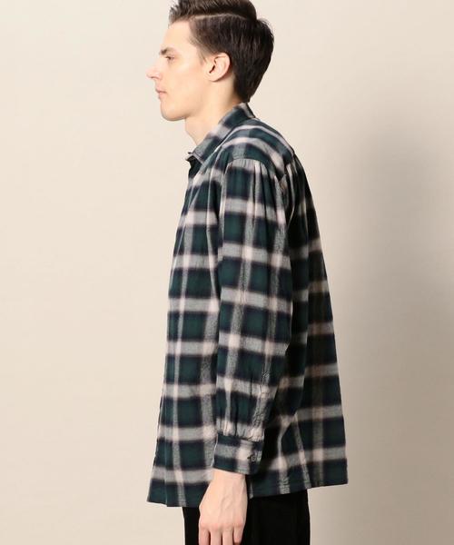 dahl'ia（ダリア）の「【別注】 ＜dahl'ia（ダリア）＞ GATHERS SHIRT BYSP/シャツ ◆（シャツ/ブラウス・メンズ・マスタード/ダークグリーン・MEDIUM/LARGE）」の12枚目の写真