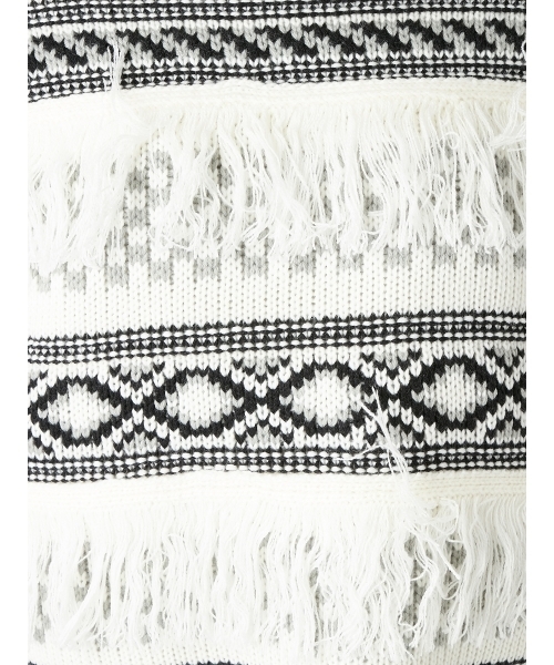 MURUA（ムルーア）の「ノルディック柄KNIT（ニット/セーター・レディース・ブラック/オフホワイト/グリーン・FREE）」の21枚目の写真