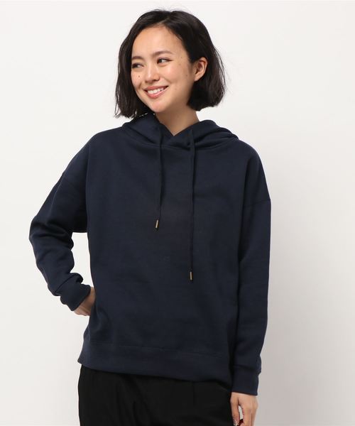 earth music&ecology（アースミュージックアンドエコロジー）の「・裏起毛パーカー(ビックシルエット)（Tシャツ/カットソー・レディース・チャコールグレー/ネイビー/アイボリー/キャメル・FREE）」の3枚目の写真