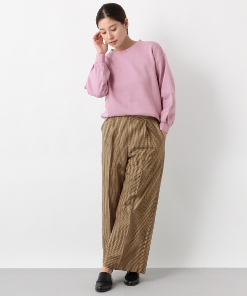 LEPSIM(レプシィム)の「TRハイウエストチェックワイドパンツ 780679(その他パンツ・レディース・ホワイト系その他/ブラック系その他/ブラウン系その他・MEDIUM/LARGE)」の7枚目の写真