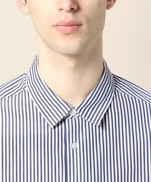 BEAUTY&YOUTH UNITED ARROWS(ビューティーアンドユースユナイテッドアローズ)の「BY ストライプ ワイドフォルム シャツ -MADE IN JAPAN- ◆(シャツ/ブラウス・メンズ・ネイビー/ターコイズブルー/ブラック/ホワイト/ライトブルー・SMALL/MEDIUM/LARGE/X-LARGE)」の11枚目の写真