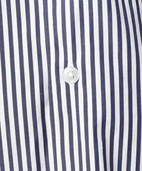 BEAUTY&YOUTH UNITED ARROWS（ビューティーアンドユースユナイテッドアローズ）の「BY ストライプ ワイドフォルム シャツ -MADE IN JAPAN- o：（シャツ/ブラウス・メンズ・ブラック/ターコイズブルー/ネイビー/ライトブルー/ホワイト・X-LARGE/LARGE/SMALL/MEDIUM）」の8枚目の写真