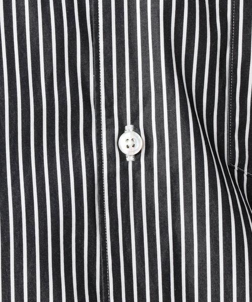 BEAUTY&YOUTH UNITED ARROWS（ビューティーアンドユースユナイテッドアローズ）の「BY ストライプ ワイドフォルム シャツ -MADE IN JAPAN- o：（シャツ/ブラウス・メンズ・ブラック/ターコイズブルー/ネイビー/ライトブルー/ホワイト・X-LARGE/LARGE/SMALL/MEDIUM）」の12枚目の写真