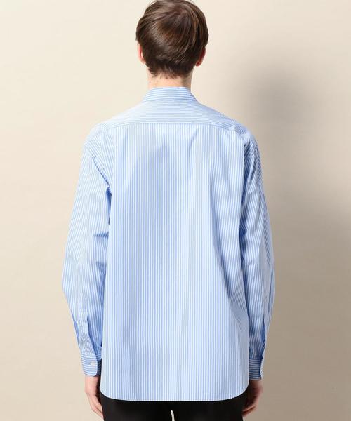 BEAUTY&YOUTH UNITED ARROWS(ビューティーアンドユースユナイテッドアローズ)の「BY ストライプ ワイドフォルム シャツ -MADE IN JAPAN- ◆(シャツ/ブラウス・メンズ・ネイビー/ターコイズブルー/ブラック/ホワイト/ライトブルー・SMALL/MEDIUM/LARGE/X-LARGE)」の18枚目の写真