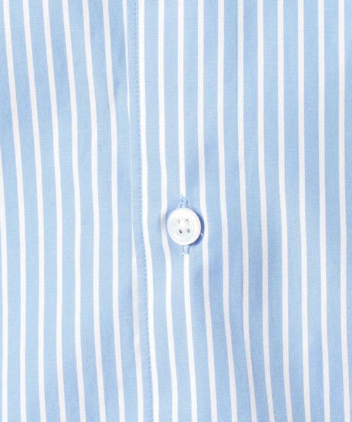 BEAUTY&YOUTH UNITED ARROWS(ビューティーアンドユースユナイテッドアローズ)の「BY ストライプ ワイドフォルム シャツ -MADE IN JAPAN- ◆(シャツ/ブラウス・メンズ・ネイビー/ターコイズブルー/ブラック/ホワイト/ライトブルー・SMALL/MEDIUM/LARGE/X-LARGE)」の19枚目の写真