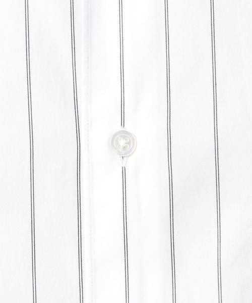 BEAUTY&YOUTH UNITED ARROWS(ビューティーアンドユースユナイテッドアローズ)の「BY ストライプ ワイドフォルム シャツ -MADE IN JAPAN- ◆(シャツ/ブラウス・メンズ・ネイビー/ターコイズブルー/ブラック/ホワイト/ライトブルー・SMALL/MEDIUM/LARGE/X-LARGE)」の12枚目の写真