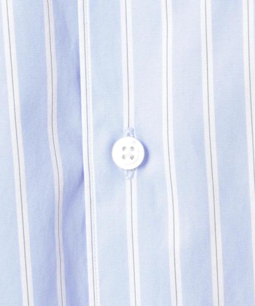 BEAUTY&YOUTH UNITED ARROWS(ビューティーアンドユースユナイテッドアローズ)の「BY ストライプ ワイドフォルム シャツ -MADE IN JAPAN- ◆(シャツ/ブラウス・メンズ・ネイビー/ターコイズブルー/ブラック/ホワイト/ライトブルー・SMALL/MEDIUM/LARGE/X-LARGE)」の15枚目の写真