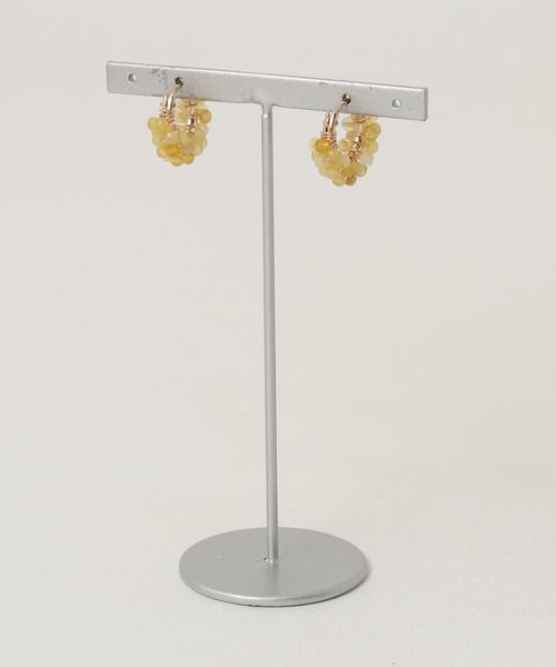 TONE SELECT GOODS(トーンセレクトグッズ)の「【marinaJEWELRY】14kgf/AAA Yellow Opal pave pierced earring(ピアス(両耳用)・レディース・イエロー・FREE)」の4枚目の写真