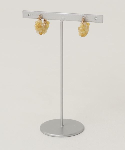 TONE SELECT GOODS(トーンセレクトグッズ)の「【marinaJEWELRY】14kgf/AAA Yellow Opal pave pierced earring(ピアス(両耳用)・レディース・イエロー・FREE)」の2枚目の写真