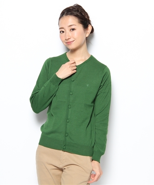 BEAMS BOY（ビームスボーイ）の「○O.14G BB刺繍C-CG（カーディガン/ボレロ・レディース・カーキ/レッド/イエロー系その他/ミント/グリーン/ロイヤルブルー・0/1）」の2枚目の写真