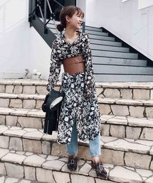 Ameri | MONOFLOWER SHIRT DRESS(ワンピース)