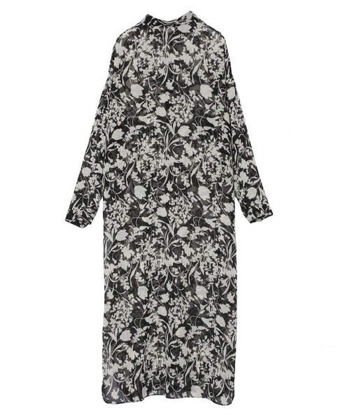 Ameri(アメリ)の「MONOFLOWER SHIRT DRESS(ワンピース・レディース・ブラック・FREE)」の3枚目の写真