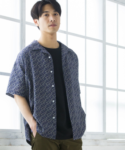 WEGO（ウィゴー）の「WEGO/総柄開襟シャツ（シャツ/ブラウス・メンズ・その他1/その他2/その他3/その他4/その他5・LARGE/MEDIUM）」の3枚目の写真