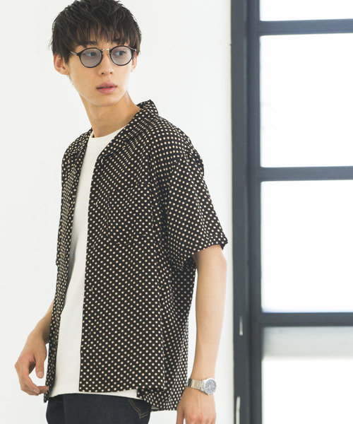 WEGO（ウィゴー）の「WEGO/総柄開襟シャツ（シャツ/ブラウス・メンズ・その他1/その他2/その他3/その他4/その他5・LARGE/MEDIUM）」の5枚目の写真