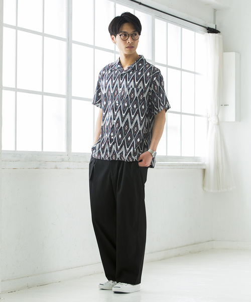 WEGO（ウィゴー）の「WEGO/総柄開襟シャツ（シャツ/ブラウス・メンズ・その他1/その他2/その他3/その他4/その他5・LARGE/MEDIUM）」の10枚目の写真