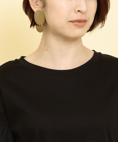 BEAUTY&YOUTH UNITED ARROWS（ビューティーアンドユースユナイテッドアローズ）の「BY∴ 天竺×ローン シャーリングショートスリーブ о（Tシャツ/カットソー・レディース・ホワイト/ブラック/オレンジ/オフホワイト・FREE）」の9枚目の写真