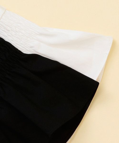 BEAUTY&YOUTH UNITED ARROWS（ビューティーアンドユースユナイテッドアローズ）の「BY∴ 天竺×ローン シャーリングショートスリーブ о（Tシャツ/カットソー・レディース・ホワイト/ブラック/オレンジ/オフホワイト・FREE）」の6枚目の写真