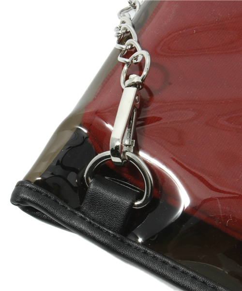 mystic（ミスティック）の「【mystic】 ネオンポーチ付きクリアクラッチ（クラッチバッグ・レディース・アイボリー/ブラック・ﾌﾘ-）」の8枚目の写真