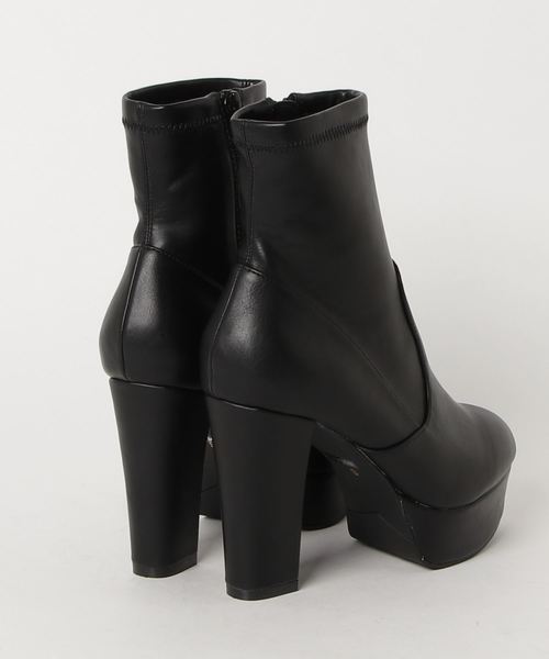 R&E（アールアンドイー）の「【R&E】ストーム付きストレッチショートブーツ（ブーツ・レディース・ブラック/ブラック系その他・LL/M/L/S）」の4枚目の写真