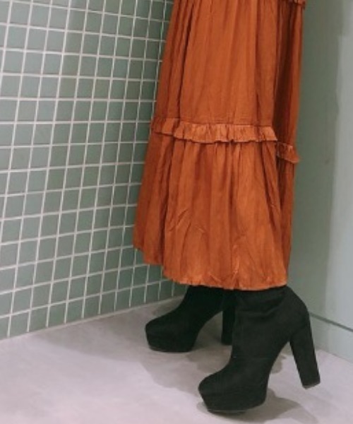 R&E（アールアンドイー）の「【R&E】ストーム付きストレッチショートブーツ（ブーツ・レディース・ブラック/ブラック系その他・LL/M/L/S）」の8枚目の写真