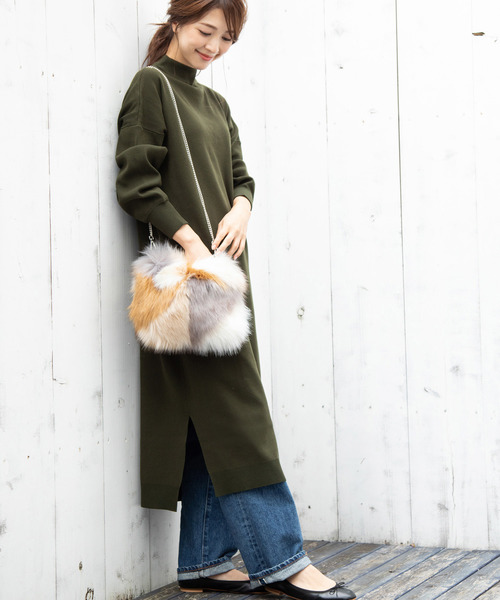 Web限定 ロングニットワンピース ワンピース Vis ビス のファッション通販 Zozotown