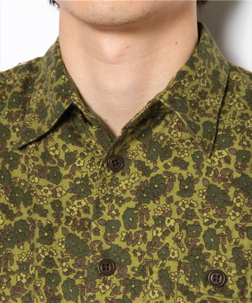 coen（コーエン）の「カモフラワー柄ビエラシャツ（シャツ/ブラウス・メンズ・オリーブ・LARGE/X-LARGE/X-SMALL/SMALL/MEDIUM）」の5枚目の写真