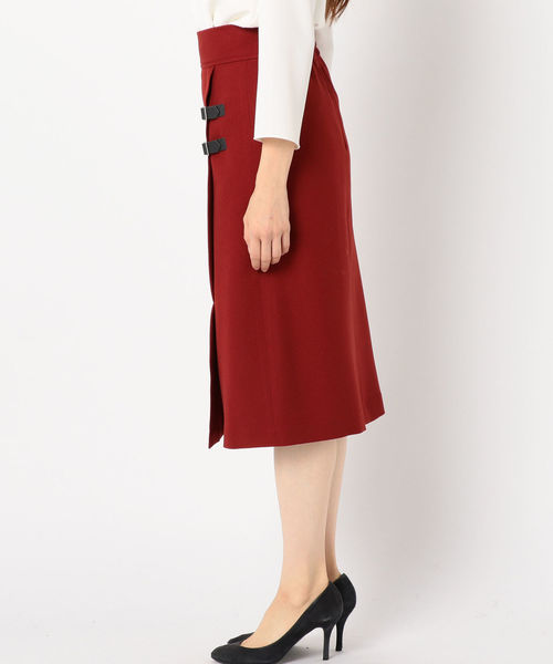 Khaju(カージュ)の「Khaju:サイドベルトタイトスカート(スカート・レディース・ベージュ/ワインレッド・ONE SIZE)」の9枚目の写真