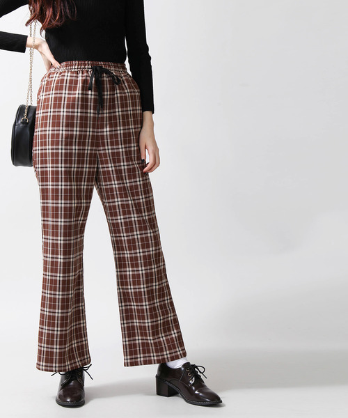 WEGO（ウィゴー）の「WEGO/チェックフレアパンツ（その他パンツ・レディース・ベージュ系その他2/イエロー系その他3・FREE）」の10枚目の写真