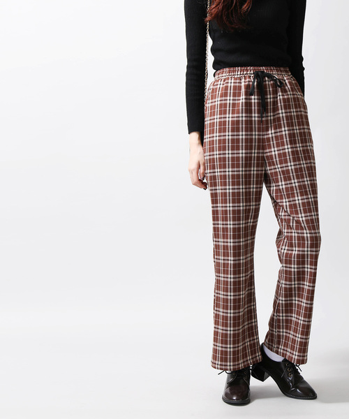 WEGO（ウィゴー）の「WEGO/チェックフレアパンツ（その他パンツ・レディース・ベージュ系その他2/イエロー系その他3・FREE）」の9枚目の写真