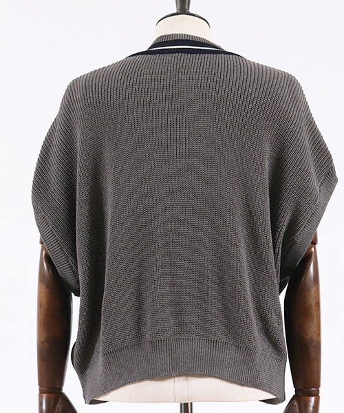 CAMBIO（カンビオ）の「mcg2405-チルデンルーズニットベスト（ベスト・メンズ・ブラック/グレー/ネイビー・S/M/L）」の19枚目の写真