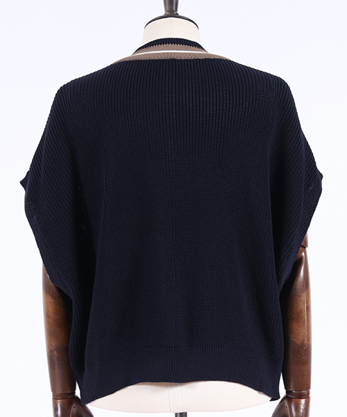 CAMBIO（カンビオ）の「mcg2405-チルデンルーズニットベスト（ベスト・メンズ・ブラック/グレー/ネイビー・S/M/L）」の9枚目の写真