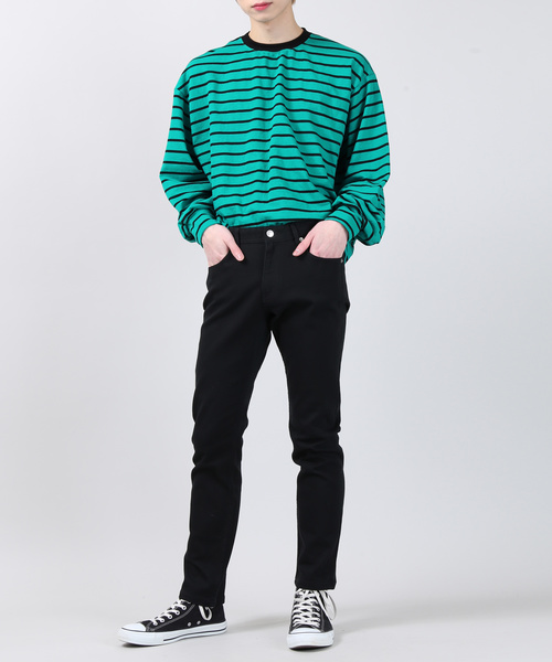 DING（ディング）の「DING/ボーダーロンT（Tシャツ/カットソー・レディース・グリーン/イエロー/ホワイト・FREE）」の13枚目の写真