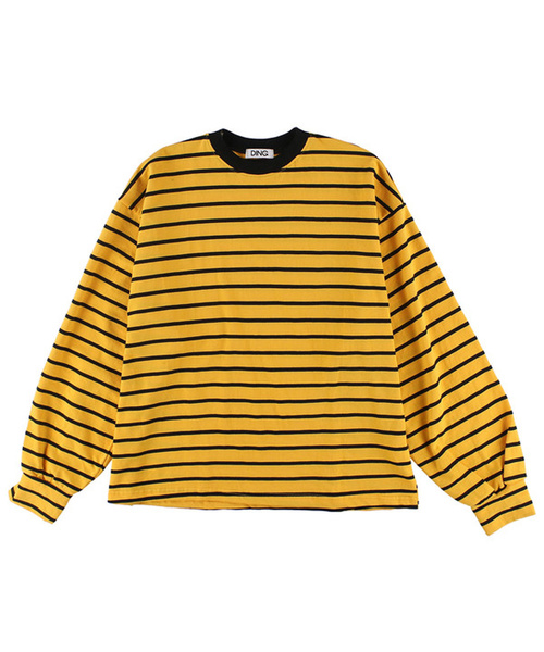 DING（ディング）の「DING/ボーダーロンT（Tシャツ/カットソー・レディース・グリーン/イエロー/ホワイト・FREE）」の18枚目の写真