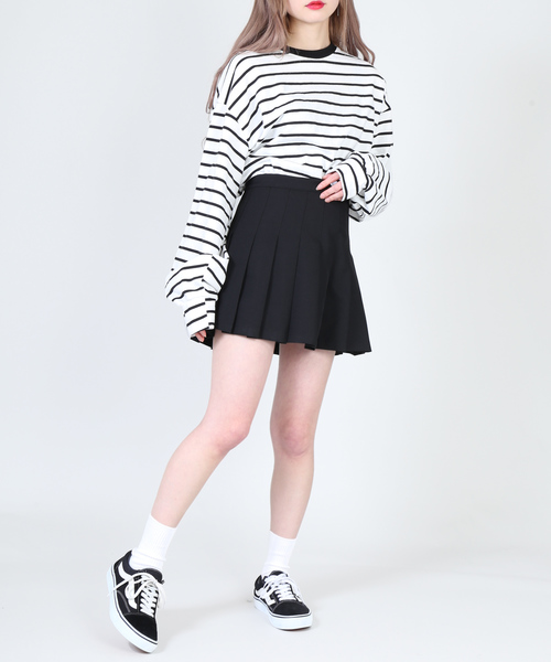 DING（ディング）の「DING/ボーダーロンT（Tシャツ/カットソー・レディース・グリーン/イエロー/ホワイト・FREE）」の19枚目の写真