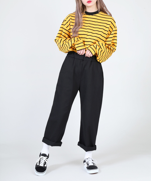 DING（ディング）の「DING/ボーダーロンT（Tシャツ/カットソー・レディース・グリーン/イエロー/ホワイト・FREE）」の20枚目の写真