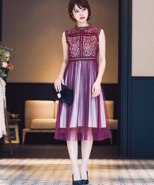 レース切り替えチュール 結婚式ワンピースドレス ドレス Fashion Letter ファッションレター のファッション通販 Zozotown