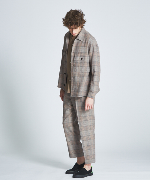 ABAHOUSE（アバハウス）の「ブークレーグレンチェックシャツブルゾン（シャツ/ブラウス・メンズ・ベージュ/ブラウン・44/46/48）」の3枚目の写真