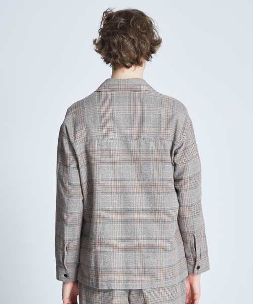 ABAHOUSE（アバハウス）の「ブークレーグレンチェックシャツブルゾン（シャツ/ブラウス・メンズ・ベージュ/ブラウン・44/46/48）」の9枚目の写真