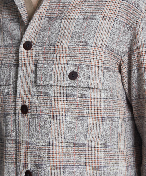 ABAHOUSE（アバハウス）の「ブークレーグレンチェックシャツブルゾン（シャツ/ブラウス・メンズ・ベージュ/ブラウン・44/46/48）」の14枚目の写真